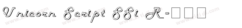 Unicorn Script SSi R字体转换